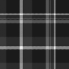 Black and white plaid seamless pattern.