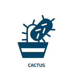 cactus vector icon. cactus, nature, plant filled icons from flat nature concept. Isolated black glyph icon, vector illustration symbol element for web design and mobile apps