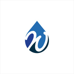letter w logo vector water template