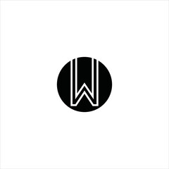 letter w logo vector wallet template