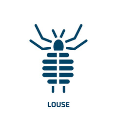 louse vector icon. louse, insect, animal filled icons from flat insects concept. Isolated black glyph icon, vector illustration symbol element for web design and mobile apps