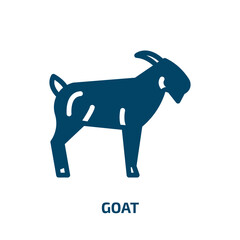 goat vector icon. goat, sheep, farm filled icons from flat animals concept. Isolated black glyph icon, vector illustration symbol element for web design and mobile apps