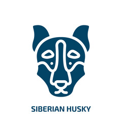 siberian husky vector icon. siberian husky, husky, pet filled icons from flat winter nature concept. Isolated black glyph icon, vector illustration symbol element for web design and mobile apps