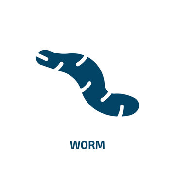 worm vector icon. worm, insect, wildlife filled icons from flat insects concept. Isolated black glyph icon, vector illustration symbol element for web design and mobile apps