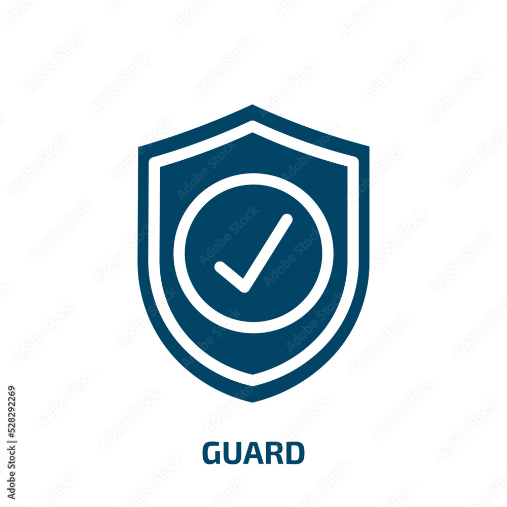 Poster guard vector icon. guard, protection, security filled icons from flat in the zoo concept. isolated b