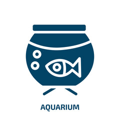 aquarium vector icon. aquarium, water, animal filled icons from flat in the zoo concept. Isolated black glyph icon, vector illustration symbol element for web design and mobile apps