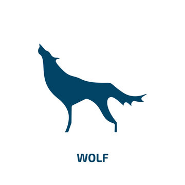 wolf vector icon. wolf, animal, wild filled icons from flat wildlife concept. Isolated black glyph icon, vector illustration symbol element for web design and mobile apps