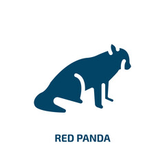 red panda vector icon. red panda, panda, animal filled icons from flat in the zoo concept. Isolated black glyph icon, vector illustration symbol element for web design and mobile apps
