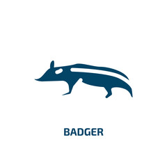 badger vector icon. badger, mammal, animal filled icons from flat animals concept. Isolated black glyph icon, vector illustration symbol element for web design and mobile apps