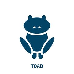 toad vector icon. toad, animal, zoo filled icons from flat nature concept. Isolated black glyph icon, vector illustration symbol element for web design and mobile apps