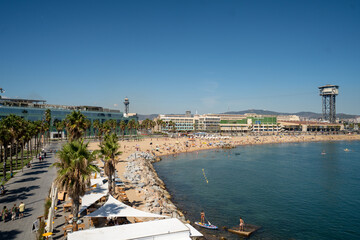 San Sebastian Beach in Barcelona. Spain