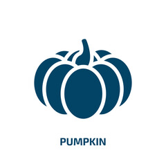 pumpkin vector icon. pumpkin, food, vegetable filled icons from flat thanksgiving concept. Isolated black glyph icon, vector illustration symbol element for web design and mobile apps