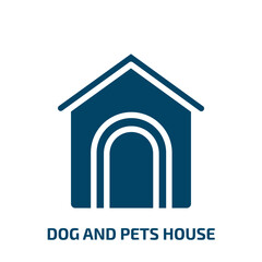 dog and pets house vector icon. dog and pets house, pet, animal filled icons from flat dogs concept. Isolated black glyph icon, vector illustration symbol element for web design and mobile apps