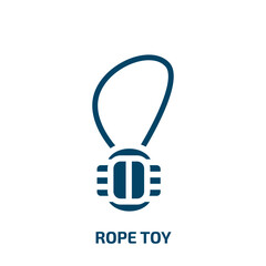 rope toy vector icon. rope toy, toy, play filled icons from flat pet shop lineal concept. Isolated black glyph icon, vector illustration symbol element for web design and mobile apps
