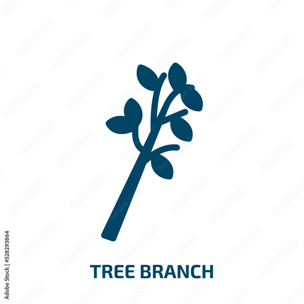 Poster tree branch vector icon. tree branch, forest, branch filled icons from flat autumn concept. isolated