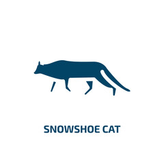 snowshoe cat vector icon. snowshoe cat, siamese, snowshoe filled icons from flat cat breed bodies concept. Isolated black glyph icon, vector illustration symbol element for web design and mobile apps