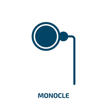 monocle vector icon. monocle, cartoon, glasses filled icons from flat hipster concept. Isolated black glyph icon, vector illustration symbol element for web design and mobile apps