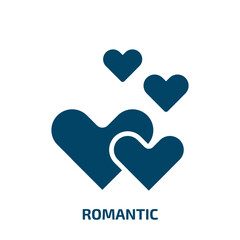 romantic vector icon. romantic, valentine, love filled icons from flat beauty concept. Isolated black glyph icon, vector illustration symbol element for web design and mobile apps