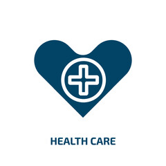 health care vector icon. health care, medical, care filled icons from flat beauty concept. Isolated black glyph icon, vector illustration symbol element for web design and mobile apps