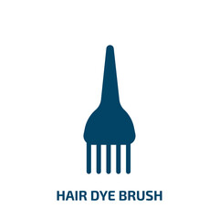 Obraz premium hair dye brush vector icon. hair dye brush, beauty, brush filled icons from flat hairdressing and barber shop concept. Isolated black glyph icon, vector illustration symbol element for web design and