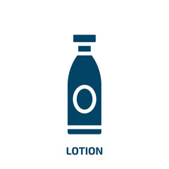 lotion vector icon. lotion, beauty, care filled icons from flat sauna concept. Isolated black glyph icon, vector illustration symbol element for web design and mobile apps