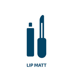 lip matt vector icon. lip matt, makeup, female filled icons from flat beauty concept. Isolated black glyph icon, vector illustration symbol element for web design and mobile apps