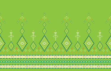 Abstract geometric pattern, Aztec style or Geometric ethnic oriental pattern traditional, usage design for wallpaper,fabric,curtain,carpet,clothing,Batik,wrapping,vector illustration, Embroidery style