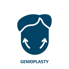 genioplasty vector icon. genioplasty, medical, beauty filled icons from flat plastic surgery concept. Isolated black glyph icon, vector illustration symbol element for web design and mobile apps