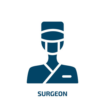 surgeon vector icon. surgeon, medical, care filled icons from flat plastic surgery concept. Isolated black glyph icon, vector illustration symbol element for web design and mobile apps
