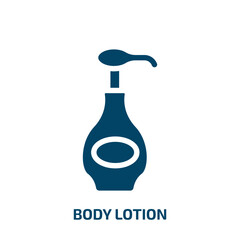 body lotion vector icon. body lotion, beauty, lotion filled icons from flat pretty concept. Isolated black glyph icon, vector illustration symbol element for web design and mobile apps