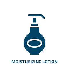 moisturizing lotion vector icon. moisturizing lotion, beauty, lotion filled icons from flat pretty concept. Isolated black glyph icon, vector illustration symbol element for web design and mobile apps