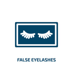 Obraz premium false eyelashes vector icon. false eyelashes, beauty, beautiful filled icons from flat pretty concept. Isolated black glyph icon, vector illustration symbol element for web design and mobile apps