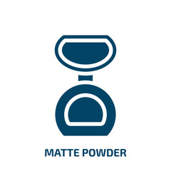 matte powder vector icon. matte powder, makeup, beauty filled icons from flat pretty concept. Isolated black glyph icon, vector illustration symbol element for web design and mobile apps