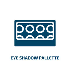 eye shadow pallette vector icon. eye shadow pallette, makeup, beauty filled icons from flat pretty concept. Isolated black glyph icon, vector illustration symbol element for web design and mobile apps