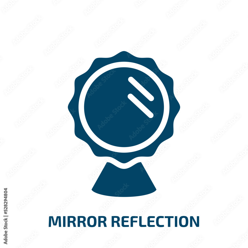 Poster mirror reflection vector icon. mirror reflection, mirror, reflection filled icons from flat beauty c