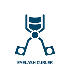 eyelash curler vector icon. eyelash curler, curler, eyelash filled icons from flat beauty concept. Isolated black glyph icon, vector illustration symbol element for web design and mobile apps