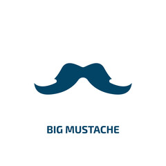 big mustache vector icon. big mustache, mustache, character filled icons from flat beautiful concept. Isolated black glyph icon, vector illustration symbol element for web design and mobile apps