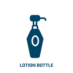 lotion bottle vector icon. lotion bottle, lotion, bottle filled icons from flat beautiful concept. Isolated black glyph icon, vector illustration symbol element for web design and mobile apps