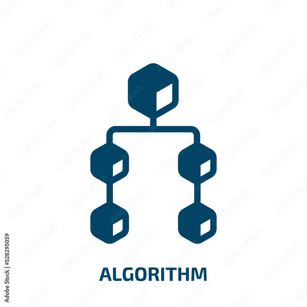 Poster algorithm vector icon. algorithm, data, technology filled icons from flat blockchain concept. isolat