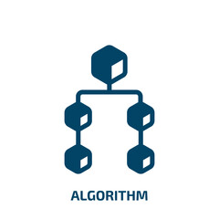 algorithm vector icon. algorithm, data, technology filled icons from flat blockchain concept. Isolated black glyph icon, vector illustration symbol element for web design and mobile apps