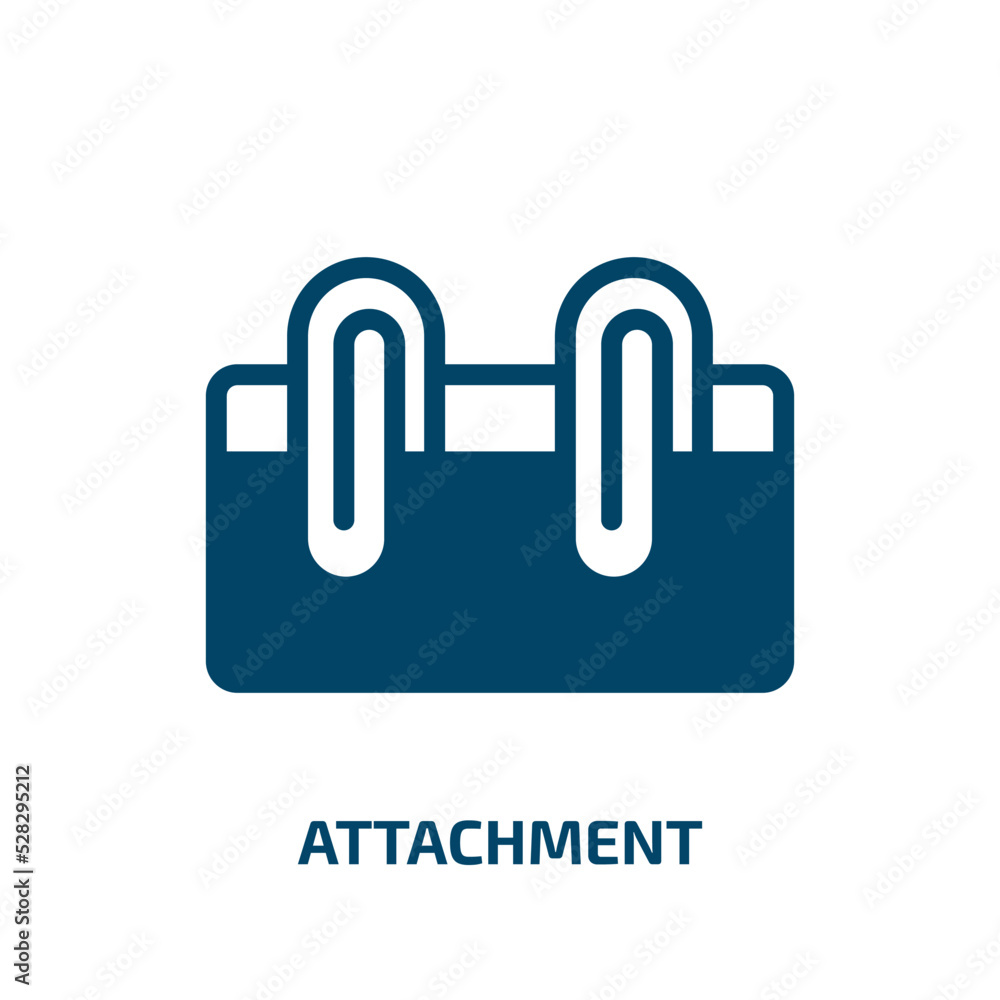Aufkleber attachment vector icon. attachment, attach, message filled icons from flat management concept. isola