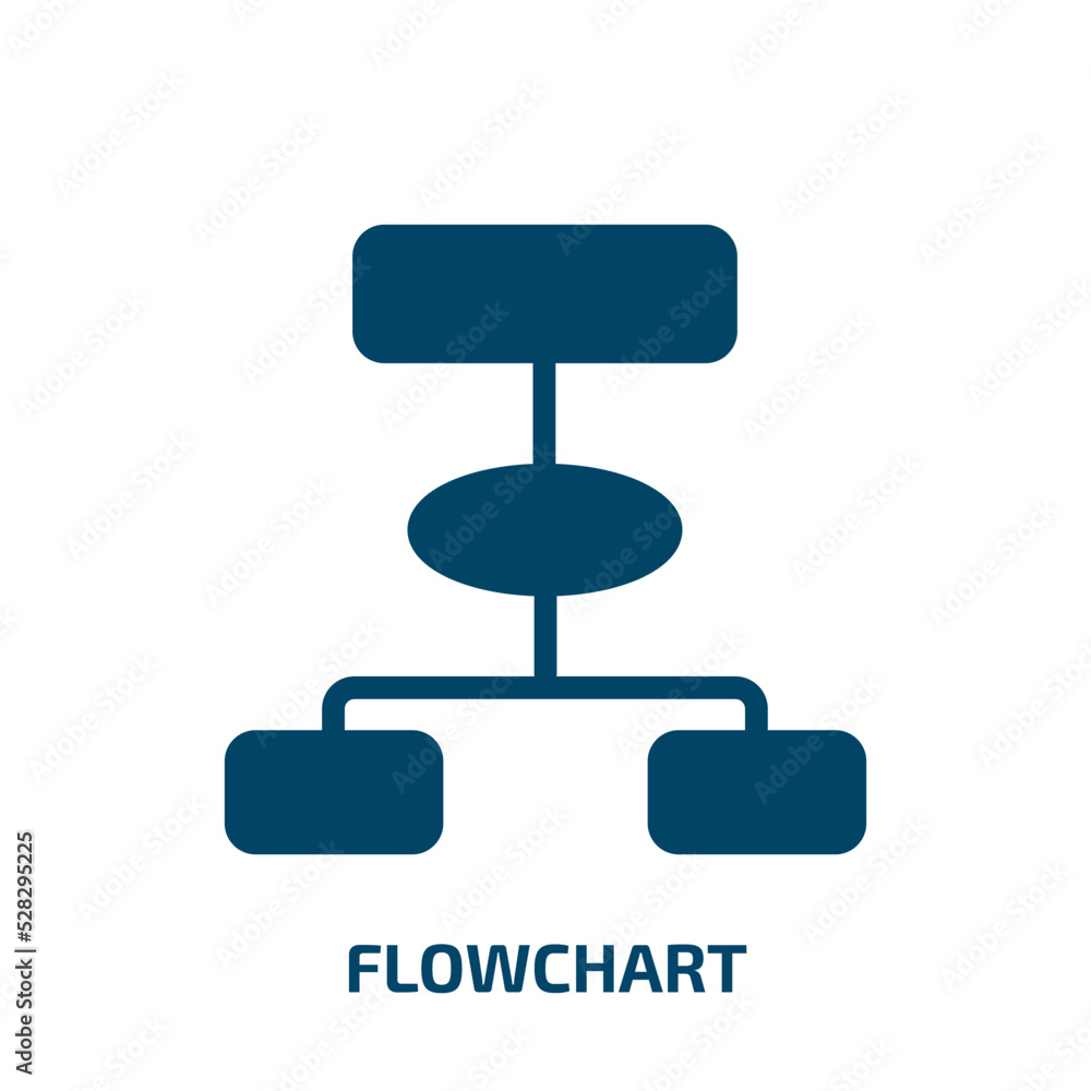 Poster flowchart vector icon. flowchart, plan, technology filled icons from flat business development conce