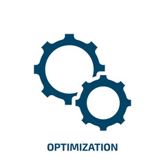 optimization vector icon. optimization, technology, business filled icons from flat management concept. Isolated black glyph icon, vector illustration symbol element for web design and mobile apps