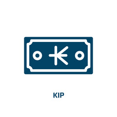 kip vector icon. kip, pay, business filled icons from flat currency concept. Isolated black glyph icon, vector illustration symbol element for web design and mobile apps