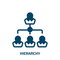 hierarchy vector icon. hierarchy, business, people filled icons from flat business concept. Isolated black glyph icon, vector illustration symbol element for web design and mobile apps