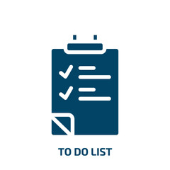 to do list vector icon. to do list, business, list filled icons from flat business concept. Isolated black glyph icon, vector illustration symbol element for web design and mobile apps