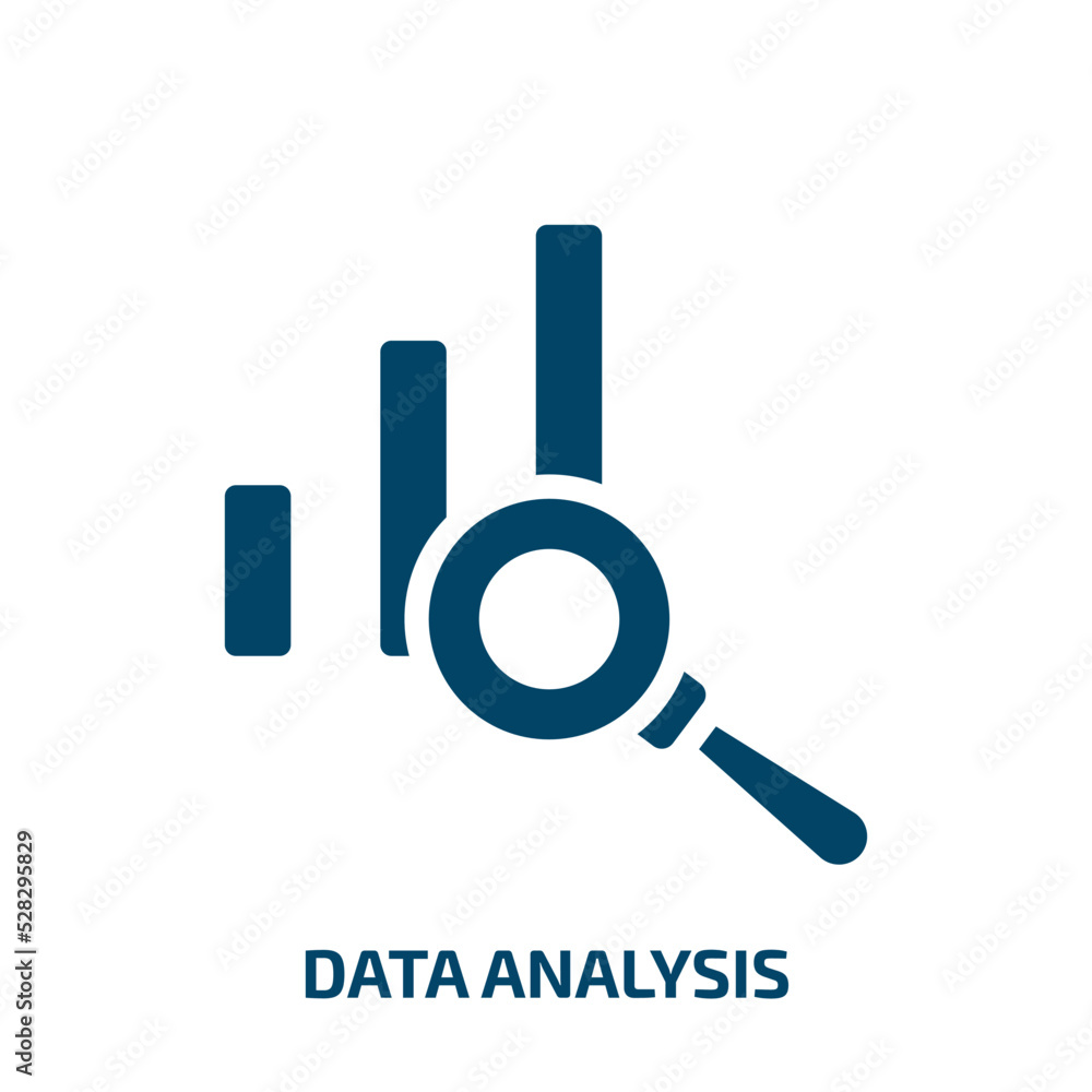 Poster data analysis vector icon. data analysis, data, analytics filled icons from flat business consultant