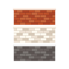 Brick wall vector. brick pattern. brick wall on white background.
