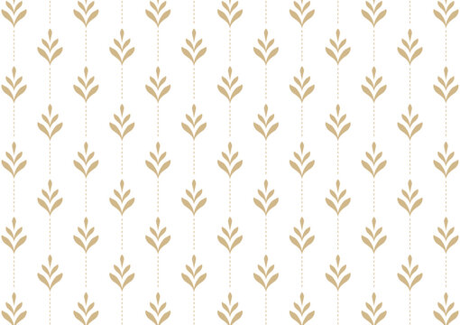 Luxury Wheat pattern. Abstract wheat vector background. Geometric damask texture.