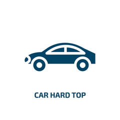 car hard top vector icon. car hard top, auto, vehicle filled icons from flat car parts concept. Isolated black glyph icon, vector illustration symbol element for web design and mobile apps